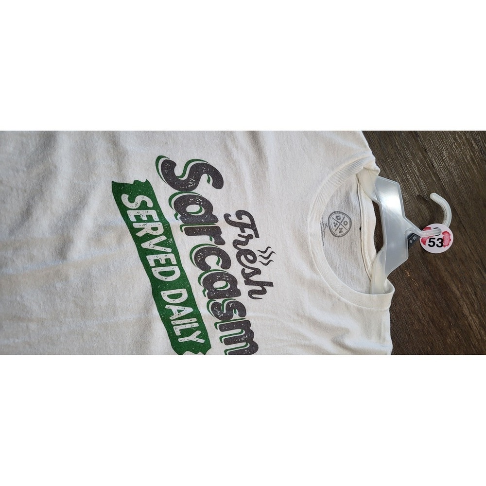 Funny Sarcasm Graphic T-Shirt Mens 3XL Served Fresh Daily #53